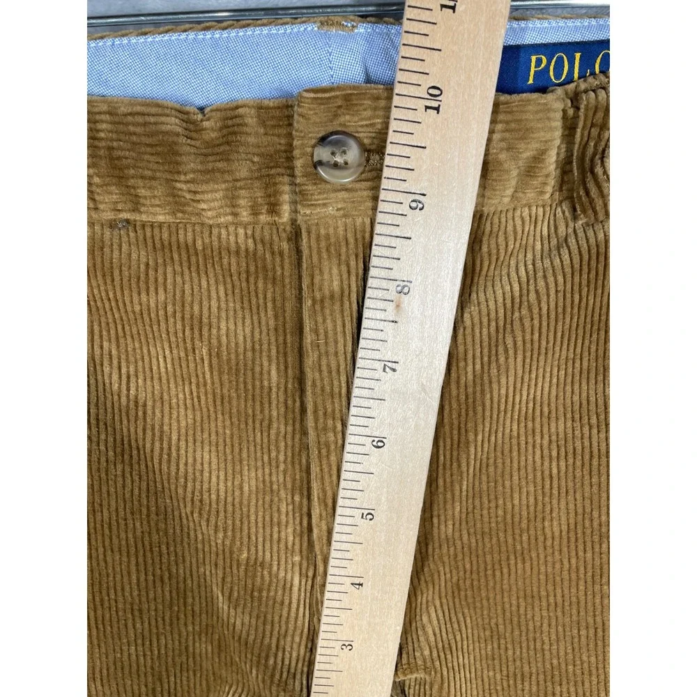 Polo Ralph Lauren Kids Tan Brown Corduroy Straight Leg Pants Size 18 Pony Logo